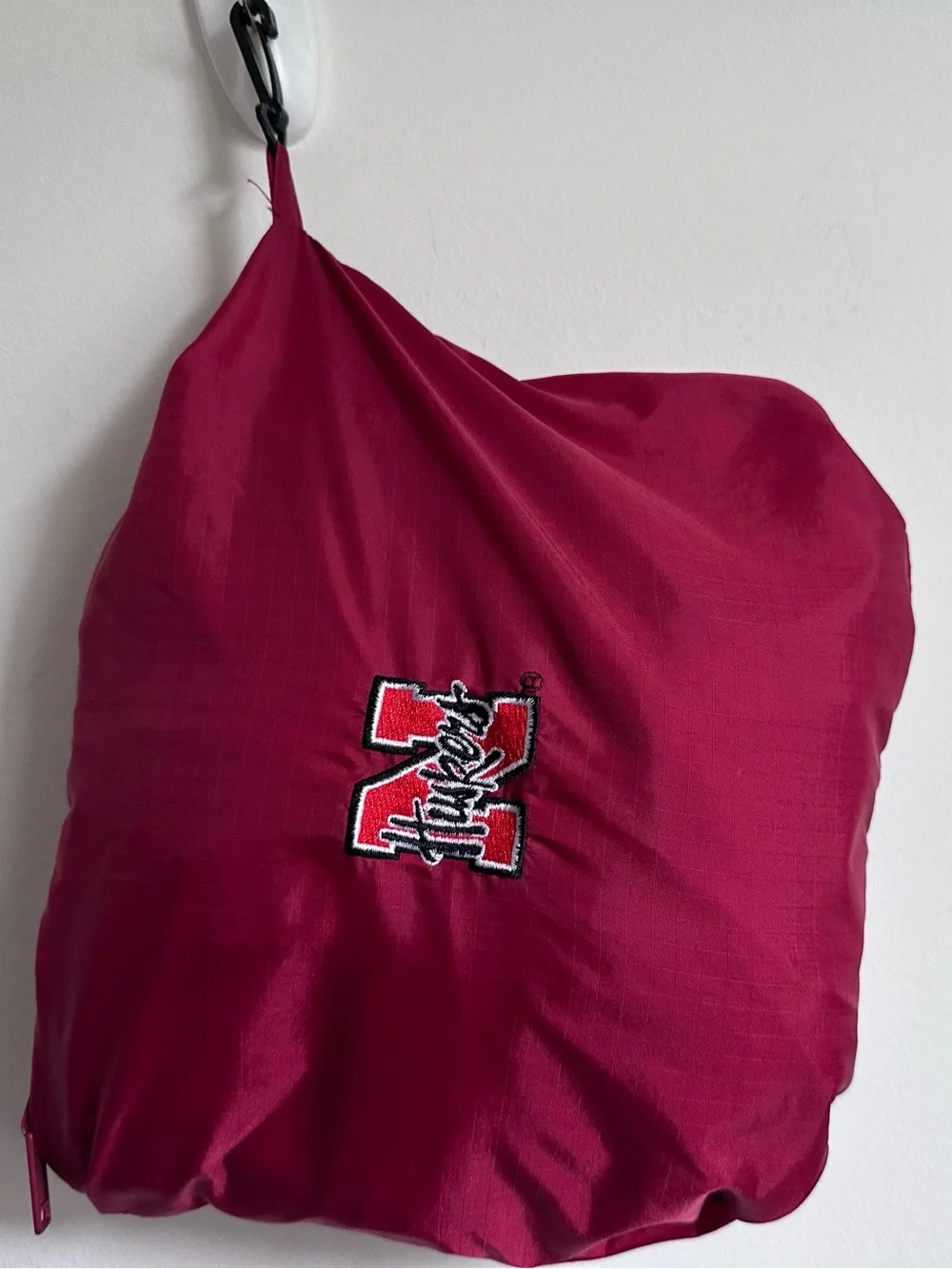 Vintage Nebraska Huskers Packable Hooded Pullover Windbreaker Jacket L